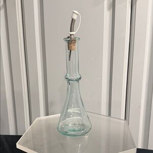 Vintage Oil & Vinegar - Blue Glass Dispenser Made in Italy